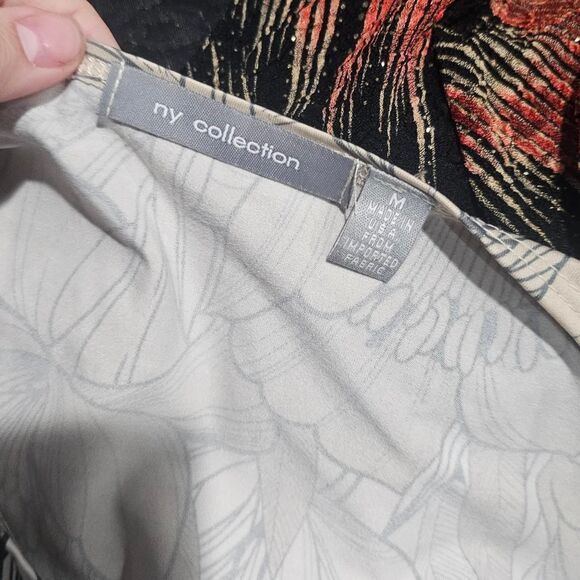 Vintage y2k floral cream black whimsigothic top - Picture 4 of 4